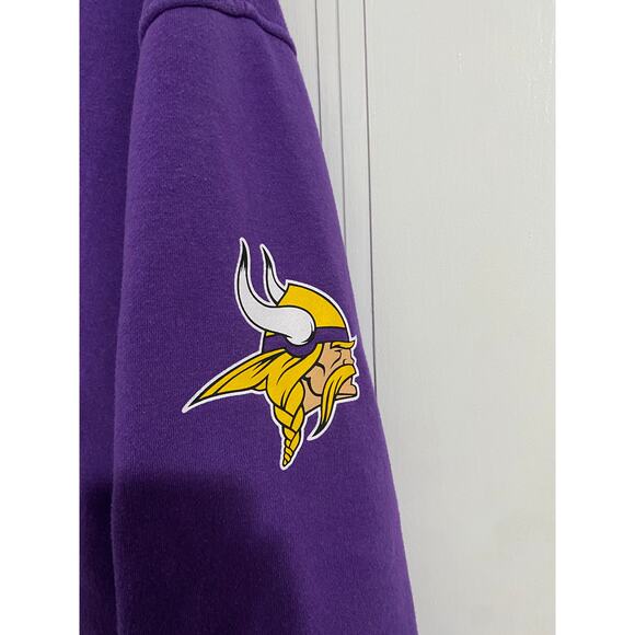 Minnesota Vikings 1/4-Zip Sweatshirt Size XL - Picture 3 of 9